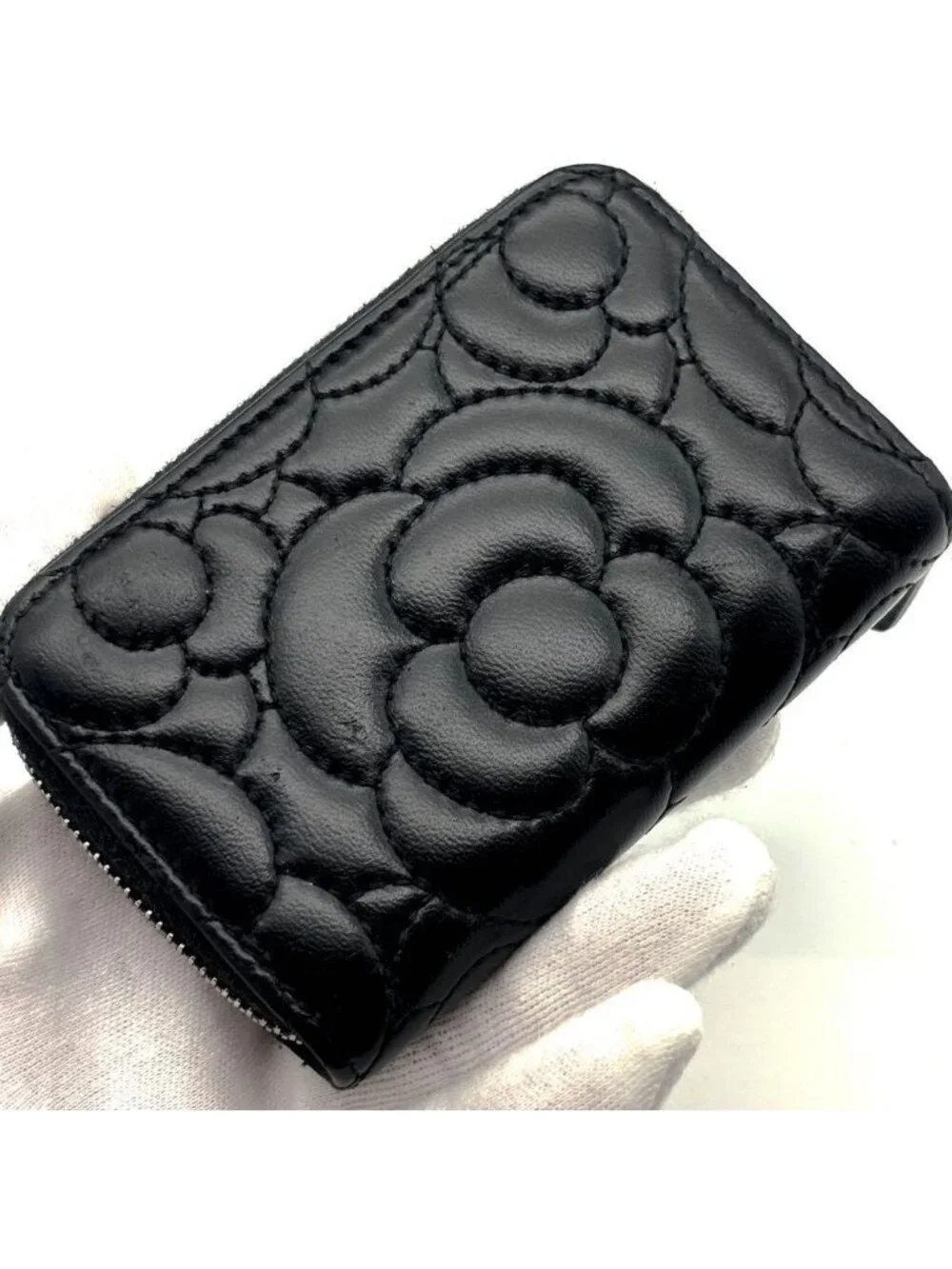 Chanel Wallet New Camellia Stitch Coin Purse